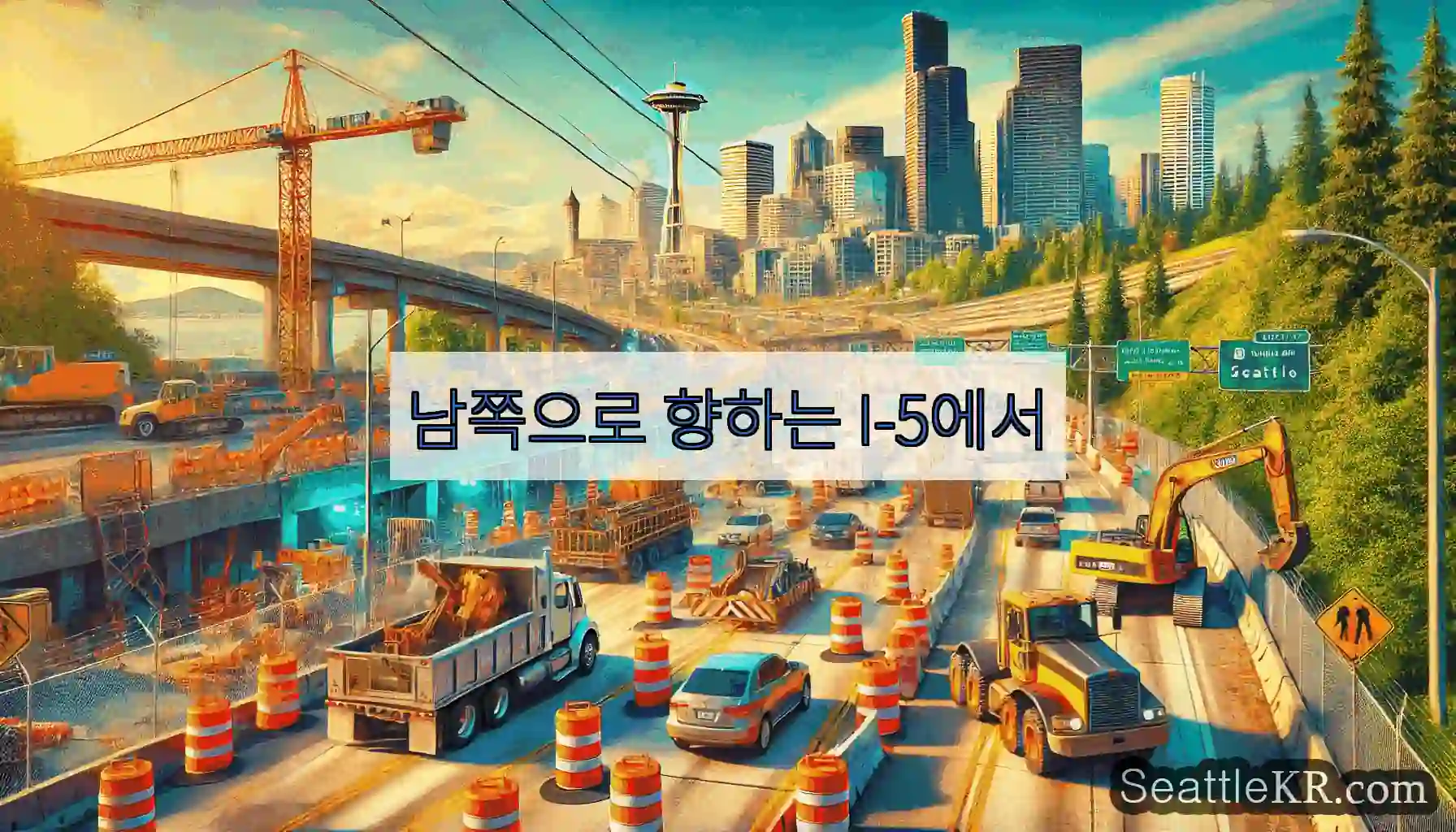 남쪽으로 향하는 I-5에서