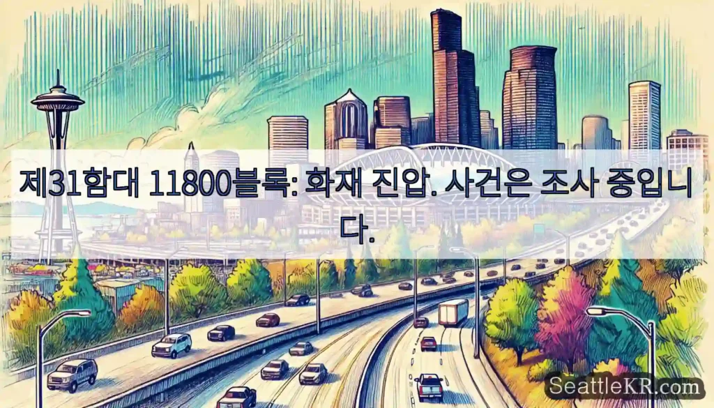 제31함대 11800블록: 화재 진압. 사건은 조사 중입니다.