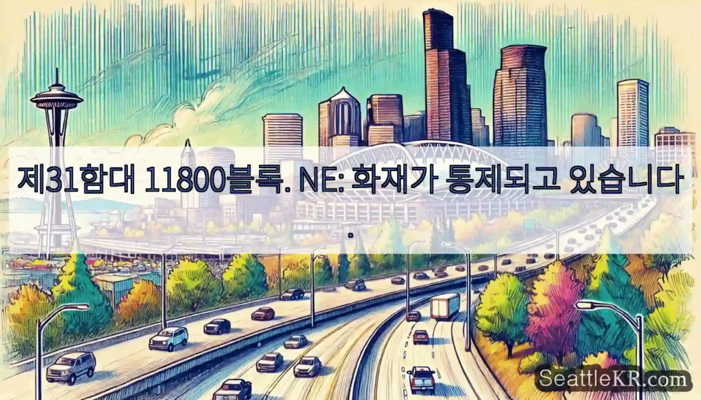 제31함대 11800블록. NE: 화재가 통제되고 있습니다.