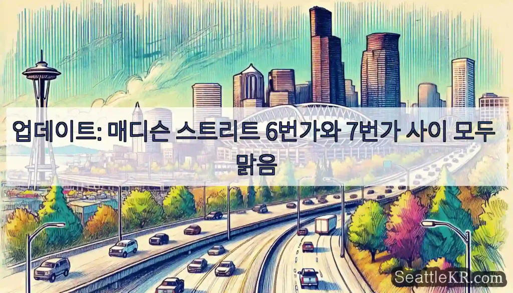 업데이트: 매디슨 스트리트 6번가와 7번가 사이 모두 맑음