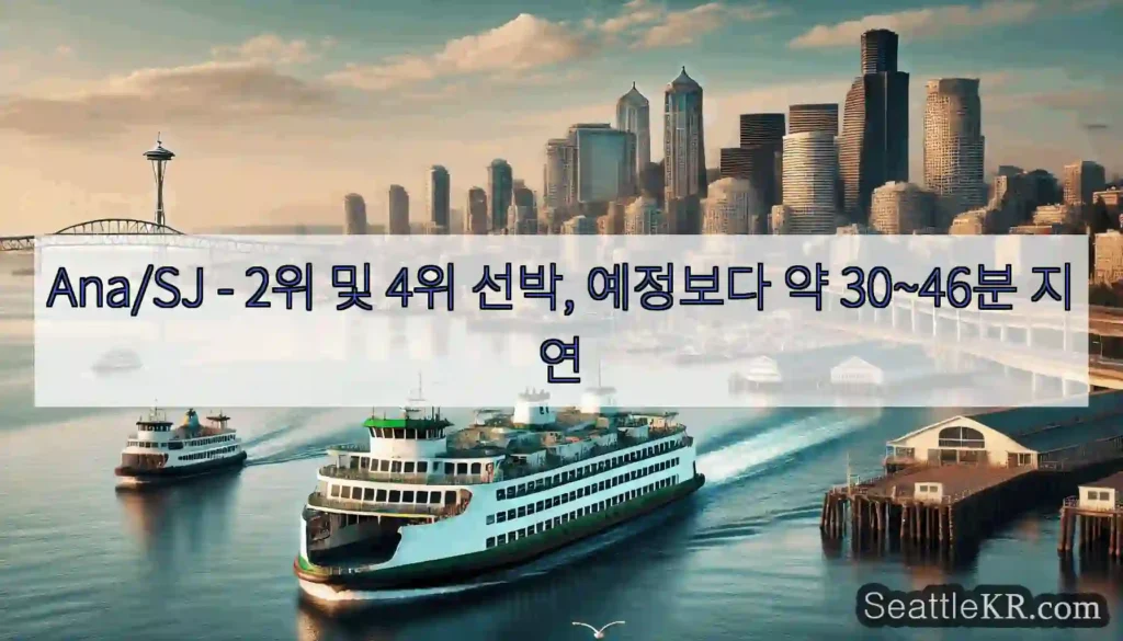 Ana/SJ - 2위 및 4위 선박, 예정보다 약 30~46분 지연
