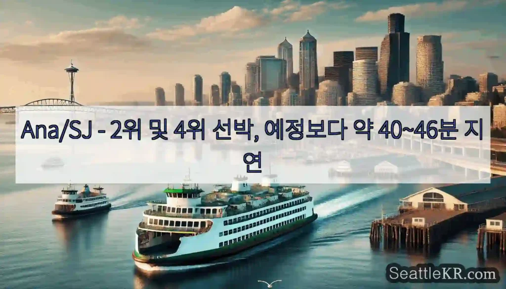 Ana/SJ - 2위 및 4위 선박, 예정보다 약 40~46분 지연