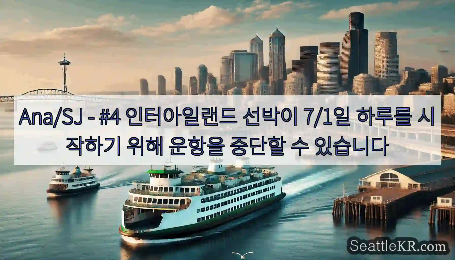 Ana/SJ - #4 인터아일랜드 선박이 7/1일 하루를 시작하기 위해 운항을 중단할 수