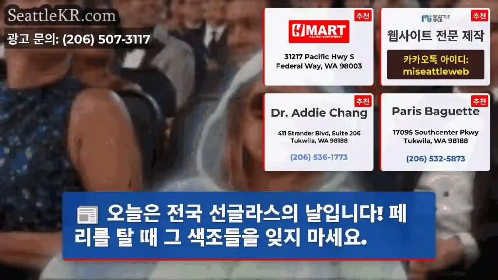 오늘은 전국 선글라스의 날입니다! 페리를 탈 때 그 색조들을 잊지 마세요.