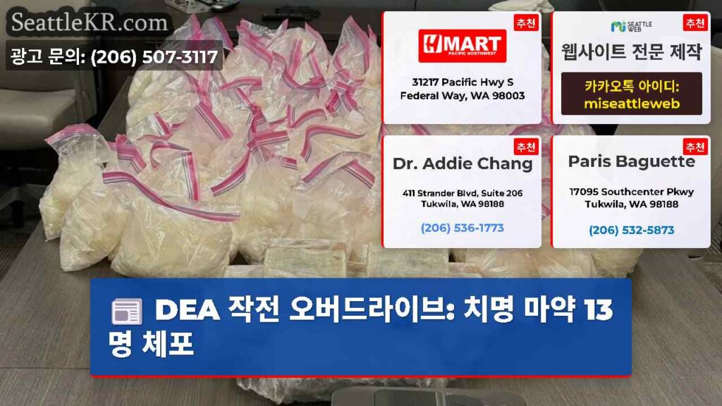 DEA 작전 오버드라이브: 치명 마약 13명 체포