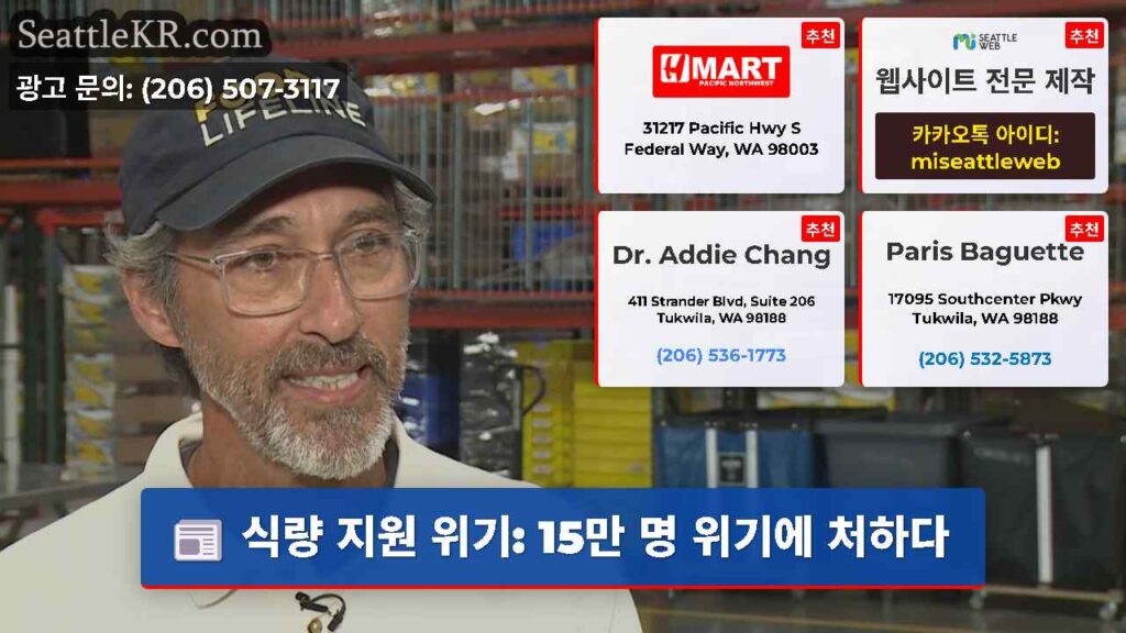 식량 지원 위기: 15만 명 위기에 처하다
