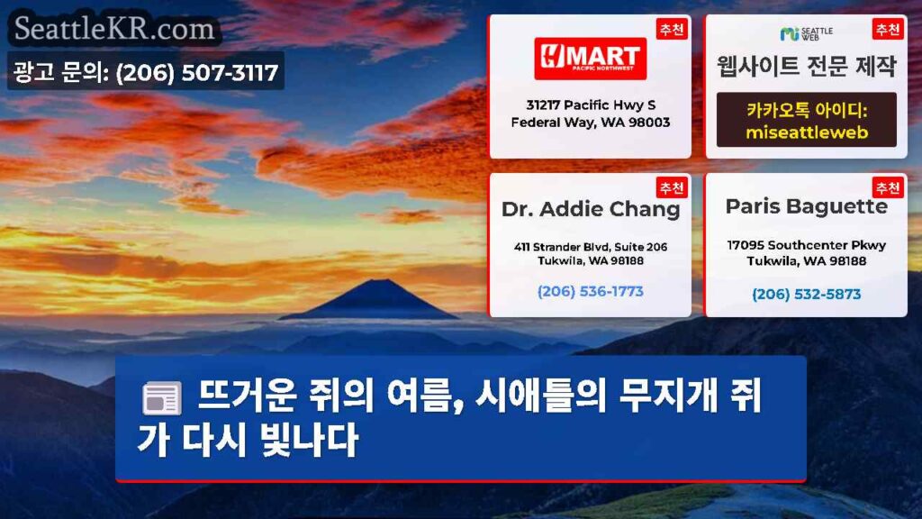 뜨거운 쥐의 여름, 시애틀의 무지개 쥐가 다시 빛나다