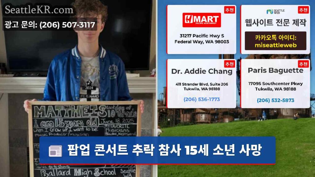 팝업 콘서트 추락 참사 15세 소년 사망