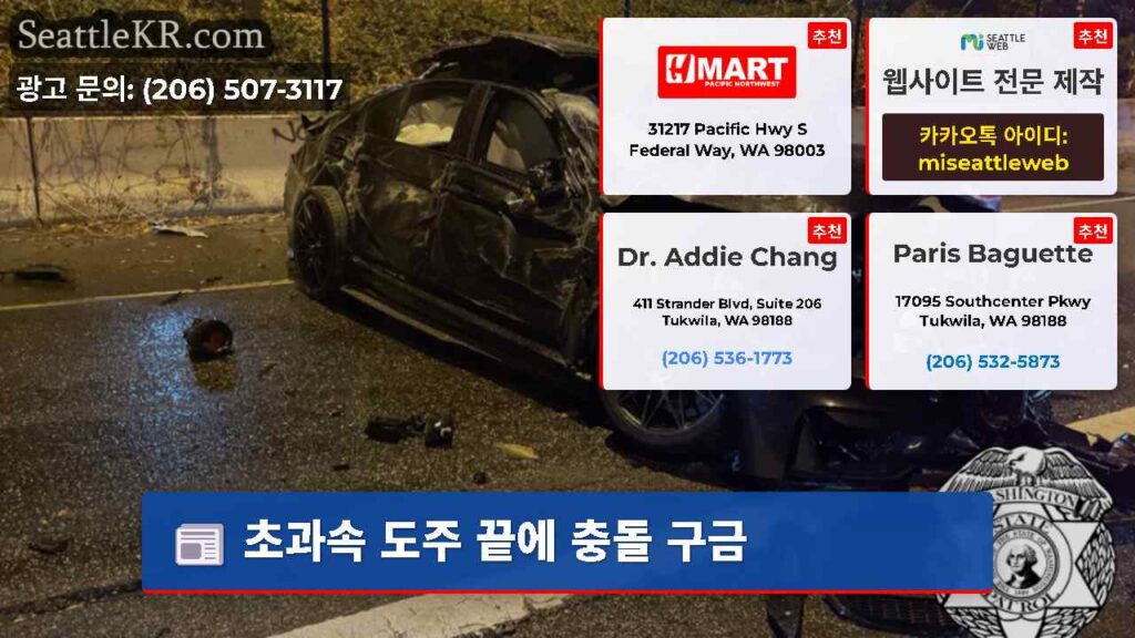 초과속 도주 끝에 충돌 구금