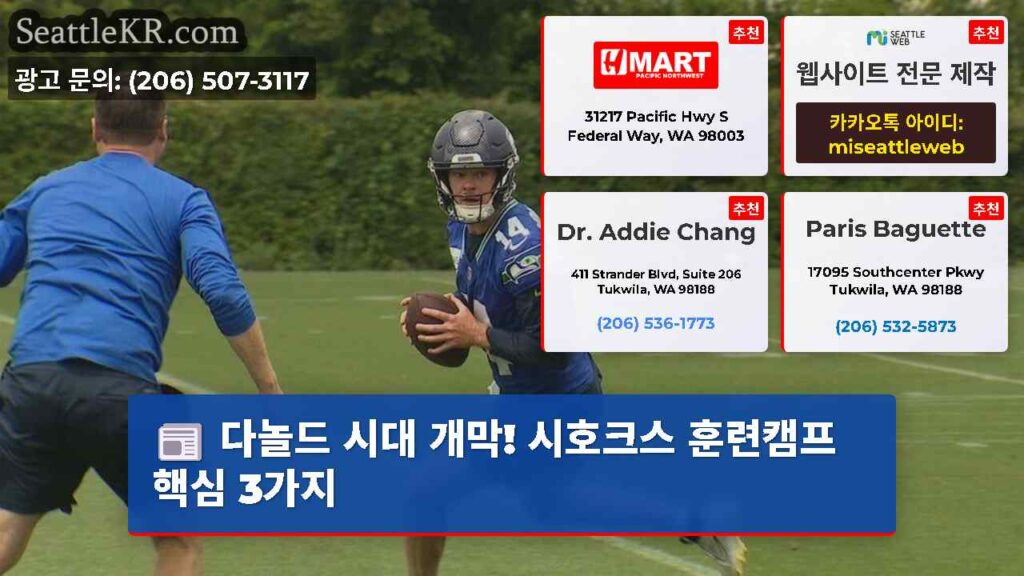 다놀드 시대 개막! 시호크스 훈련캠프 핵심 3가지