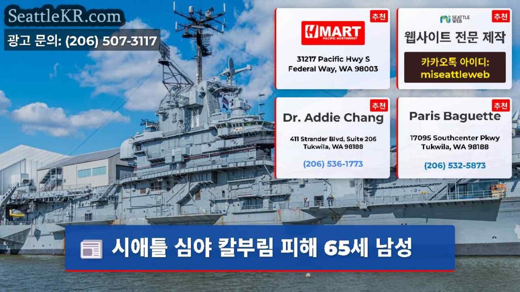 시애틀 심야 칼부림 피해 65세 남성