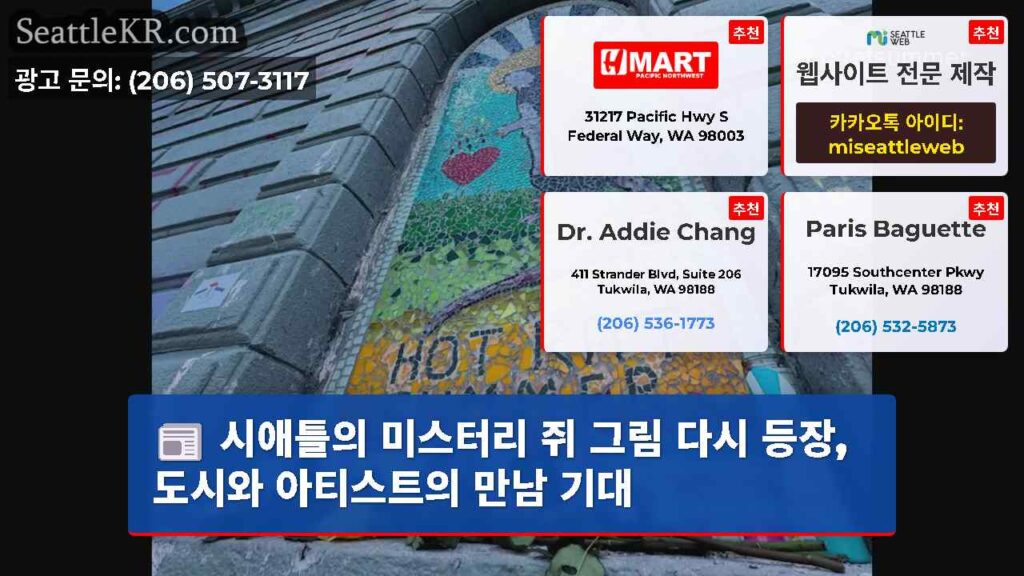 시애틀의 미스터리 쥐 그림 다시 등장, 도시와 아티스트의 만남 기대
