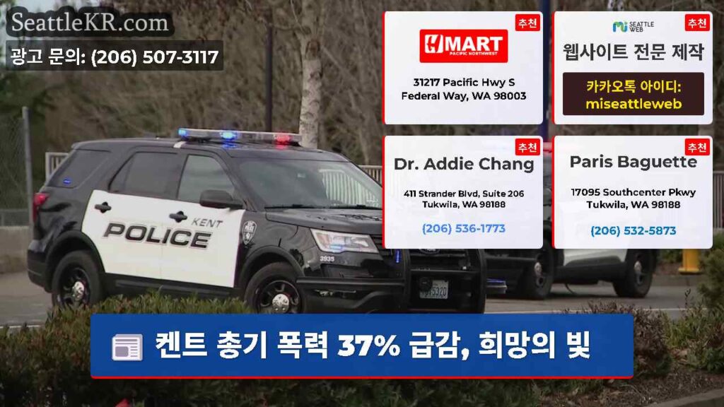켄트 총기 폭력 37% 급감, 희망의 빛
