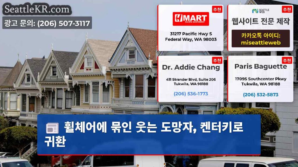 휠체어에 묶인 웃는 도망자, 켄터키로 귀환