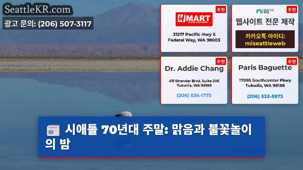 시애틀 70년대 주말: 맑음과 불꽃놀이의 밤