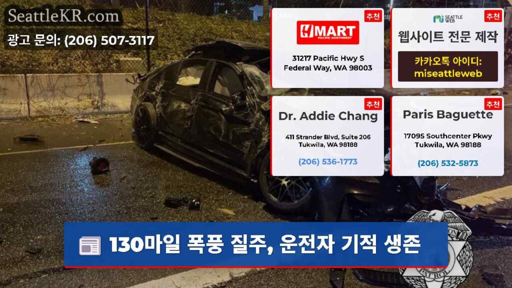 130마일 폭풍 질주, 운전자 기적 생존