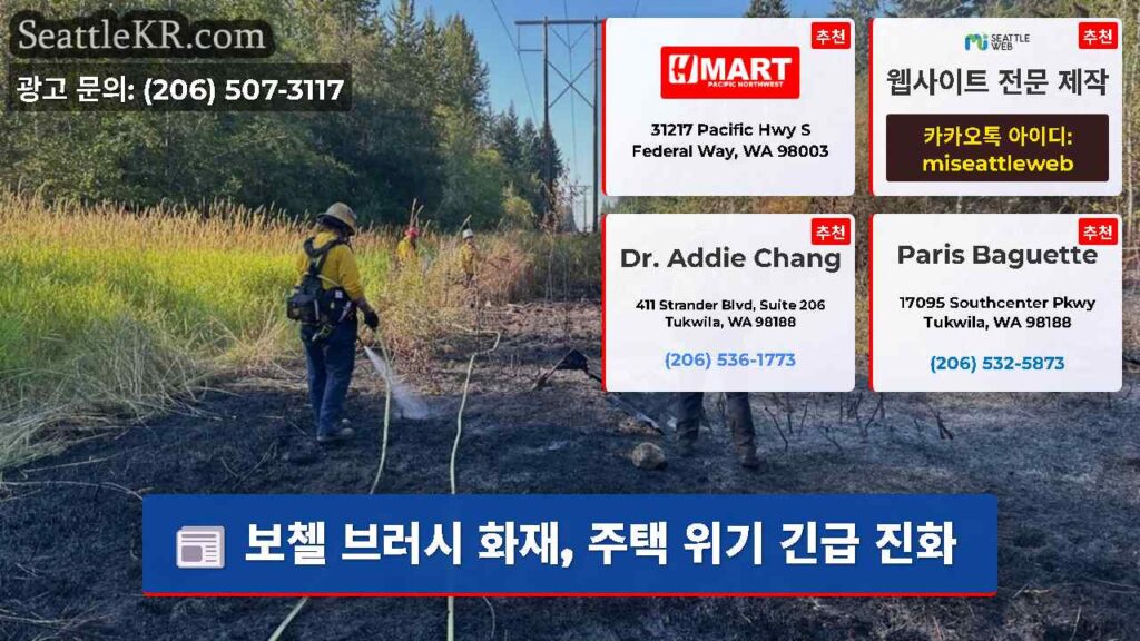 보첼 브러시 화재, 주택 위기 긴급 진화
