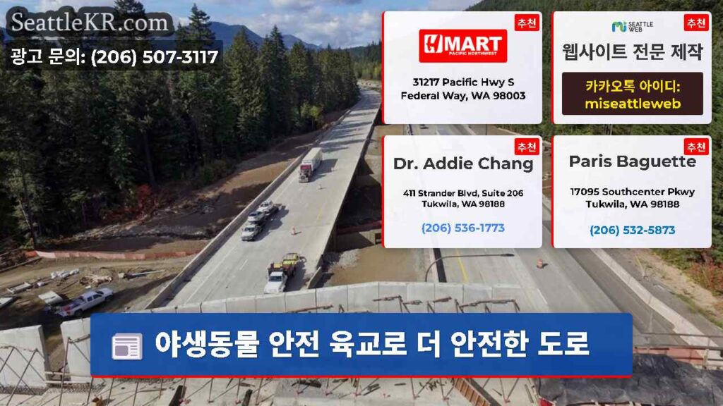 야생동물 안전 육교로 더 안전한 도로