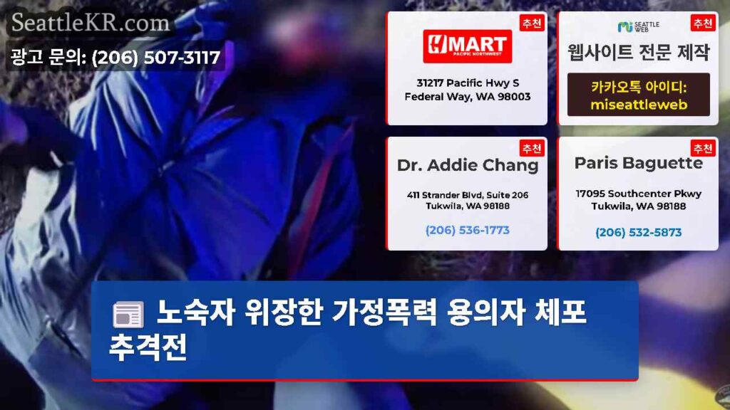 노숙자 위장한 가정폭력 용의자 체포 추격전