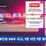 9인승 SUV 사고 1명 사망 1명 중태