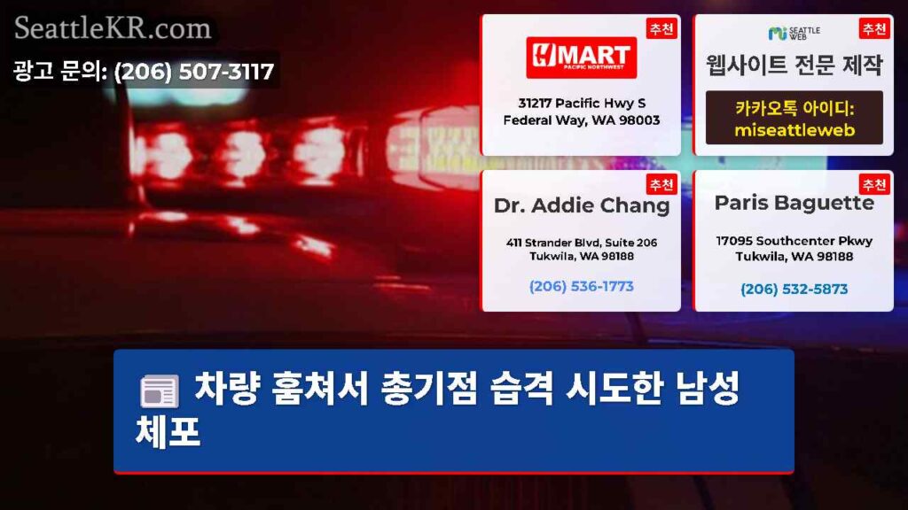 차량 훔쳐서 총기점 습격 시도한 남성 체포