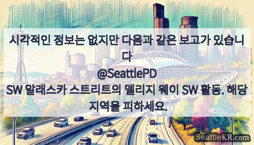 시각적인 정보는 없지만 다음과 같은 보고가 있습니다 @SeattlePD SW 알래스카
