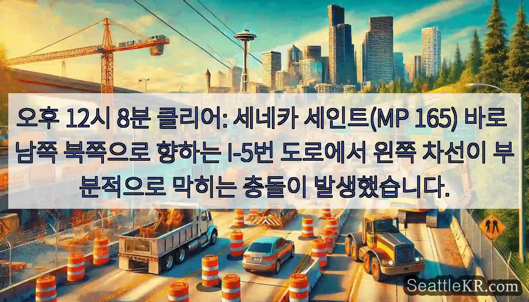 오후 12시 8분 클리어: 세네카 세인트(MP 165) 바로 남쪽 북쪽으로 향하는