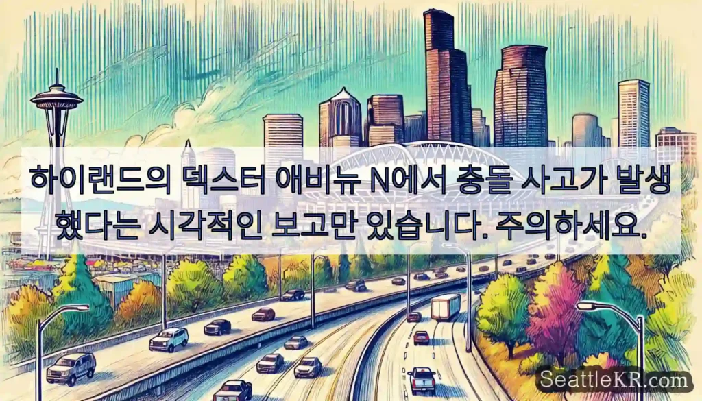 하이랜드의 덱스터 애비뉴 N에서 충돌 사고가 발생했다는 시각적인 보고만 있습니다.