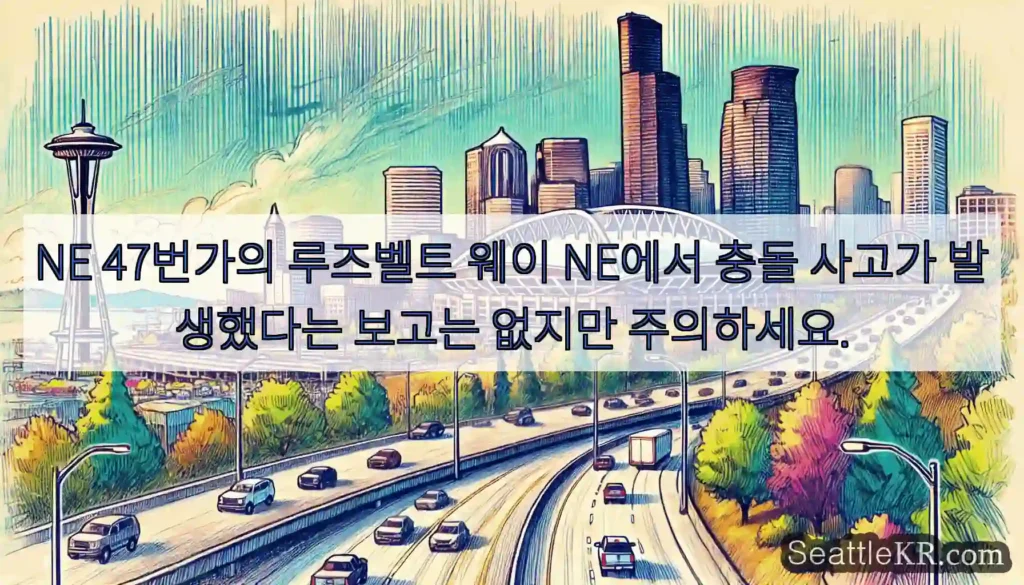 NE 47번가의 루즈벨트 웨이 NE에서 충돌 사고가 발생했다는 보고는 없지만 주의하세요.
