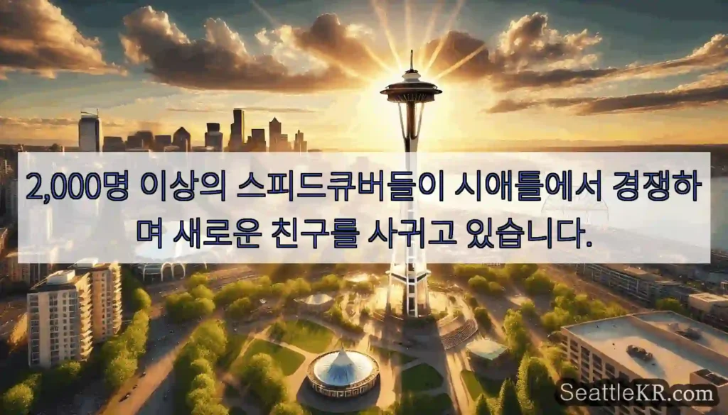 2,000명 이상의 스피드큐버들이 시애틀에서 경쟁하며 새로운 친구를 사귀고 있습니다.