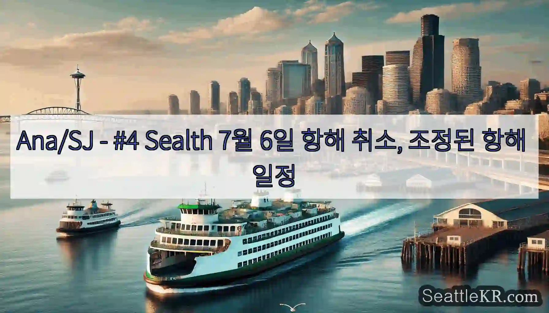 Ana/SJ - #4 Sealth 7월 6일 항해 취소, 조정된 항해 일정