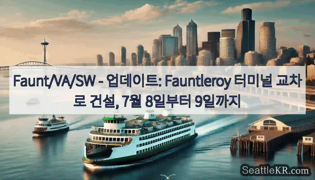 Faunt/VA/SW - 업데이트: Fauntleroy 터미널 교차로 건설, 7월