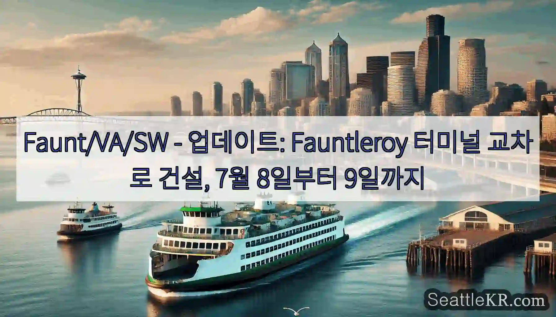 Faunt/VA/SW - 업데이트: Fauntleroy 터미널 교차로 건설, 7월