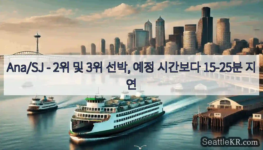 Ana/SJ - 2위 및 3위 선박, 예정 시간보다 15-25분 지연