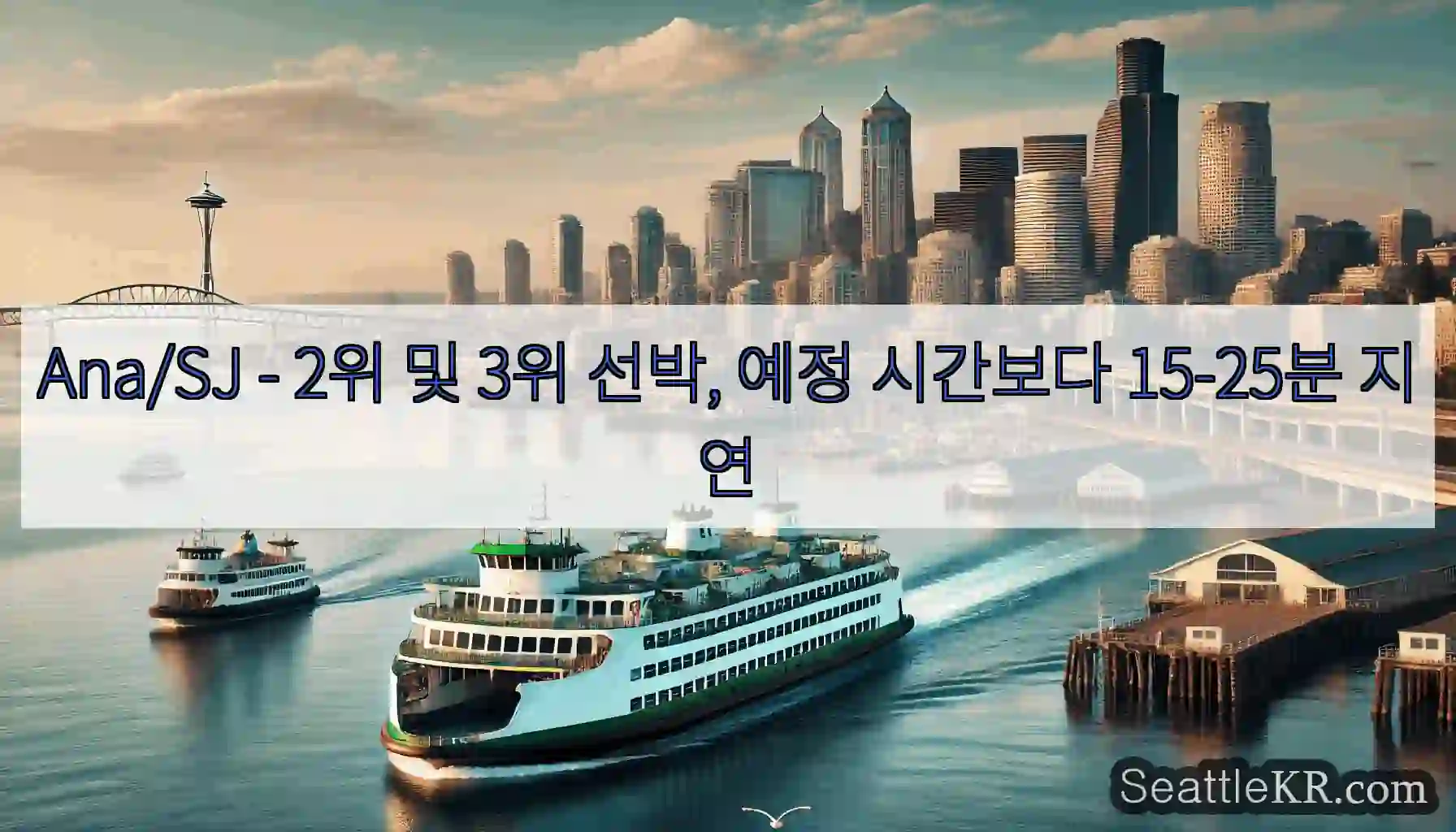 Ana/SJ - 2위 및 3위 선박, 예정 시간보다 15-25분 지연