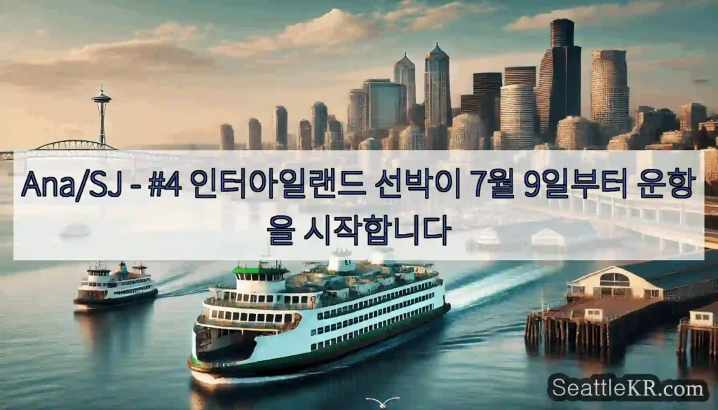 Ana/SJ - #4 인터아일랜드 선박이 7월 9일부터 운항을 시작합니다