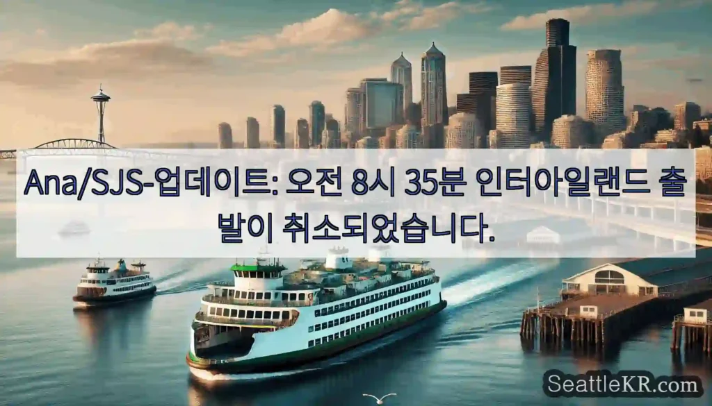Ana/SJS-업데이트: 오전 8시 35분 인터아일랜드 출발이 취소되었습니다.