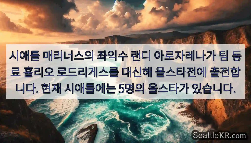 시애틀 매리너스의 좌익수 랜디 아로자레나가 팀 동료 훌리오 로드리게스를 대신해 올스타전에