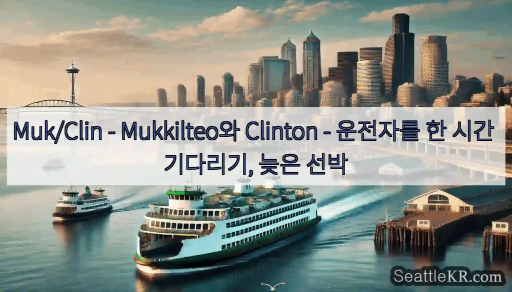 Muk/Clin - Mukkilteo와 Clinton - 운전자를 한 시간 기다리기,