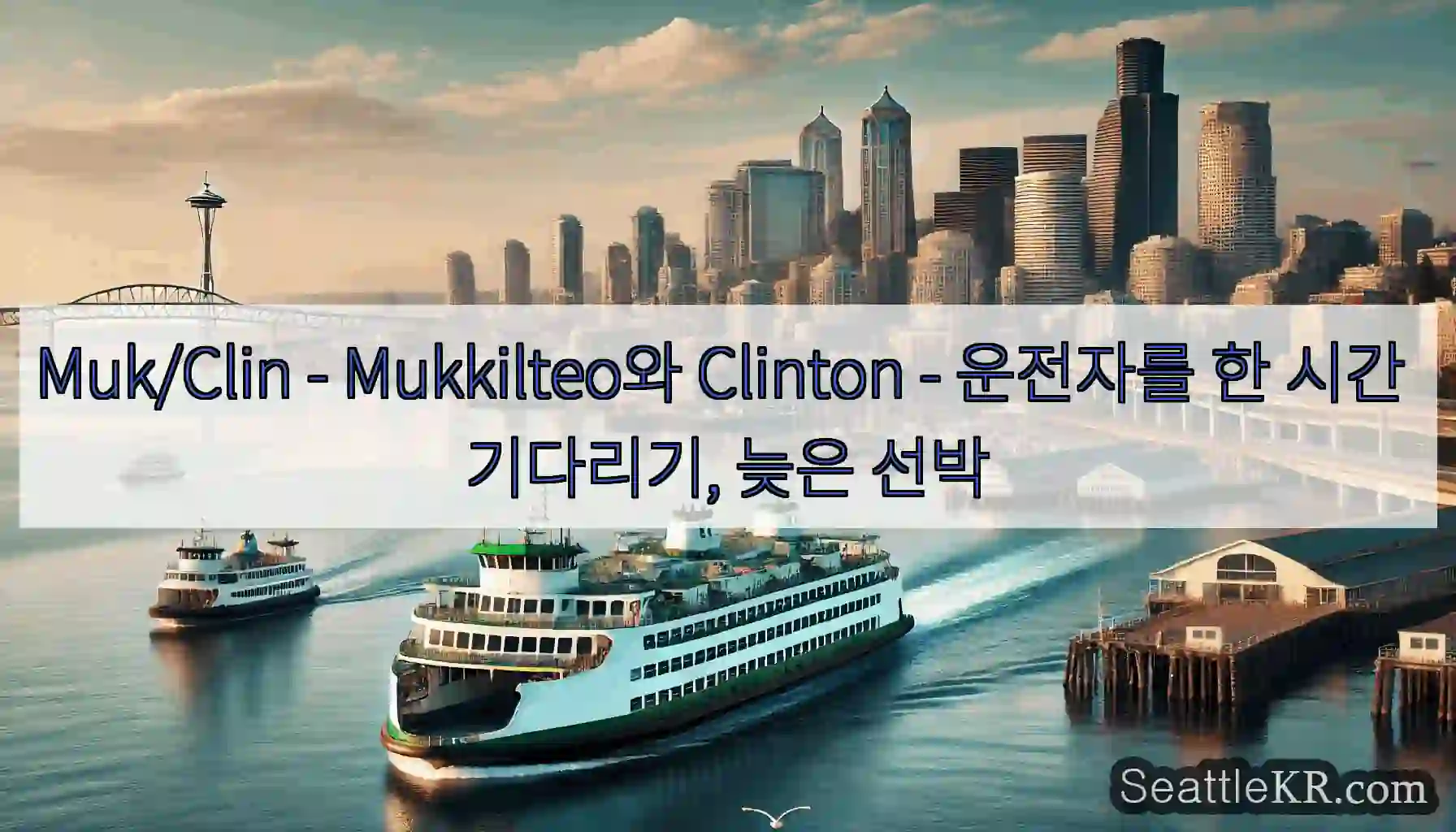 Muk/Clin - Mukkilteo와 Clinton - 운전자를 한 시간 기다리기,