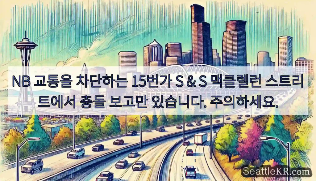 NB 교통을 차단하는 15번가 S & S 맥클렐런 스트리트에서 충돌 보고만 있습니다.