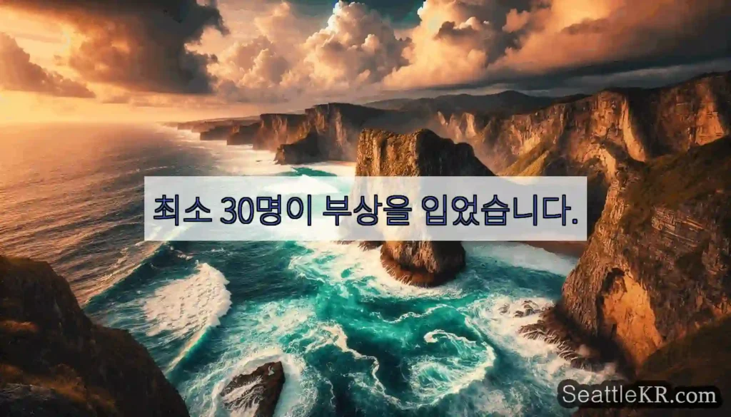 최소 30명이 부상을 입었습니다.
