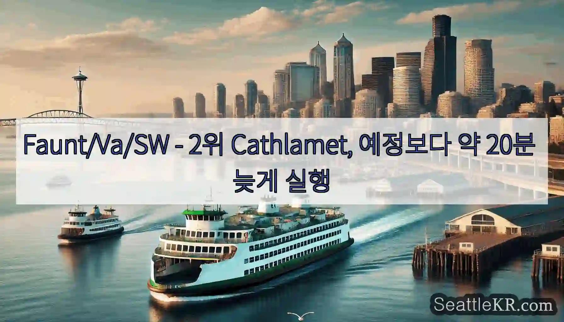 Faunt/Va/SW - 2위 Cathlamet, 예정보다 약 20분 늦게 실행