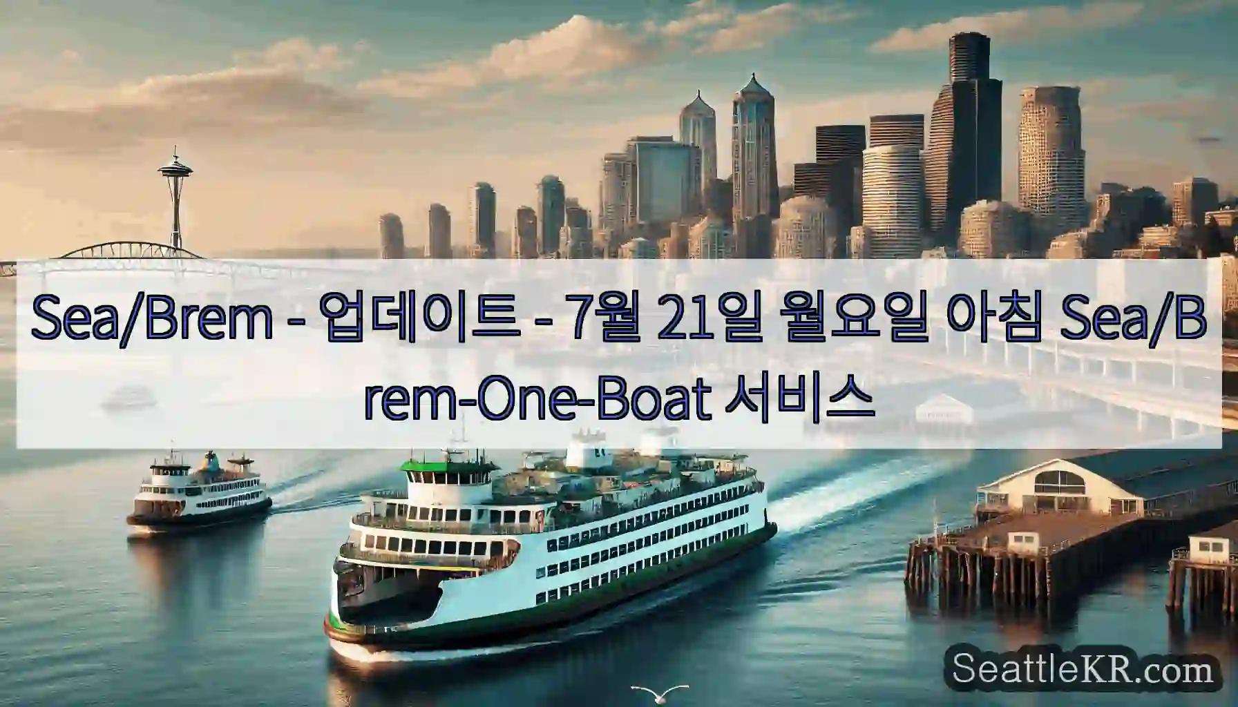 Sea/Brem - 업데이트 - 7월 21일 월요일 아침 Sea/Brem-One-Boat