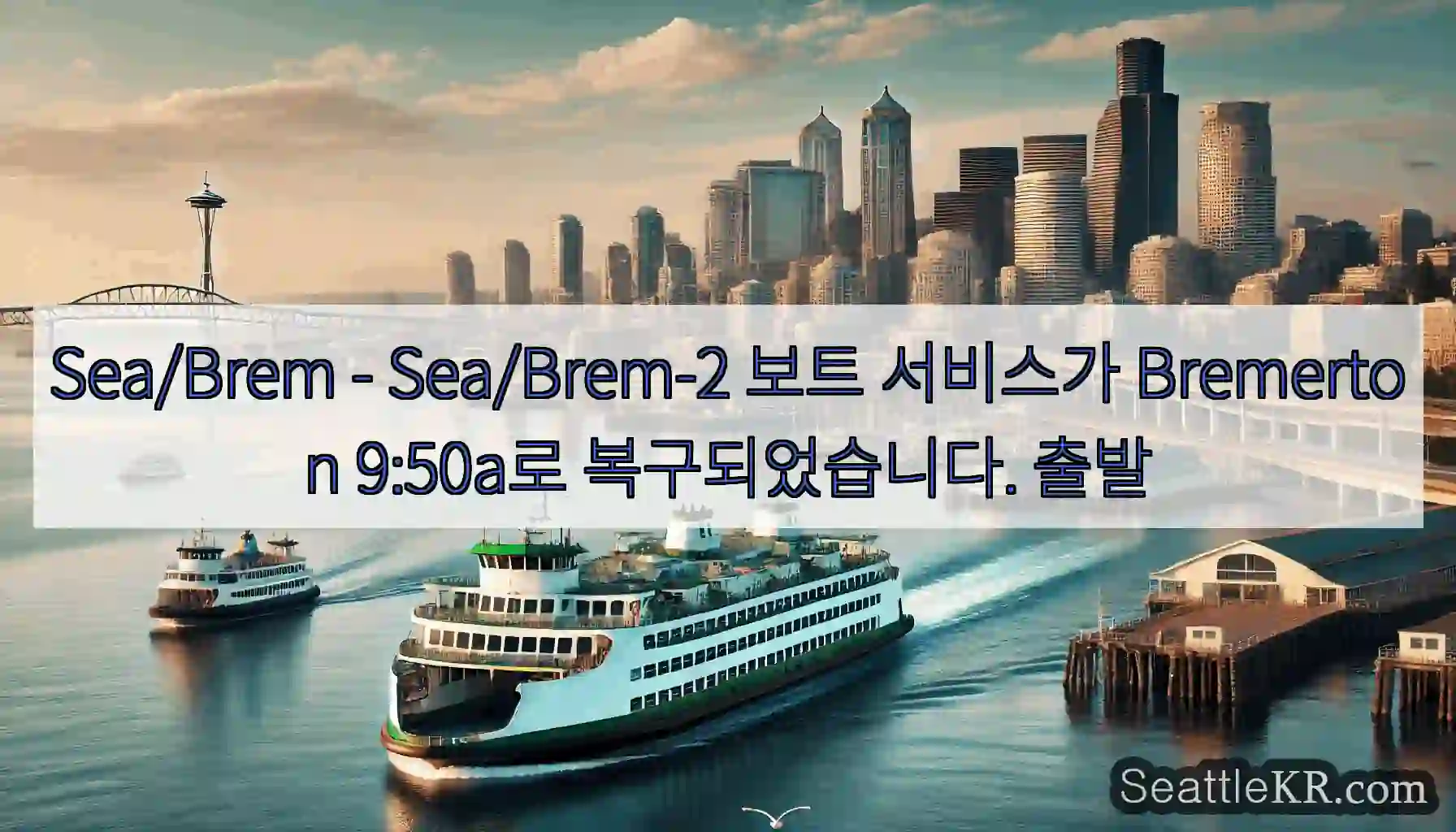 Sea/Brem - Sea/Brem-2 보트 서비스가 Bremerton 9:50a로