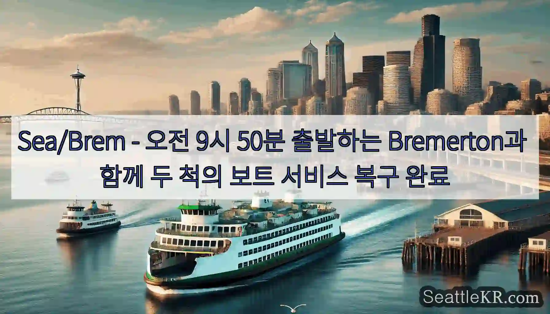 Sea/Brem - 오전 9시 50분 출발하는 Bremerton과 함께 두 척의 보트