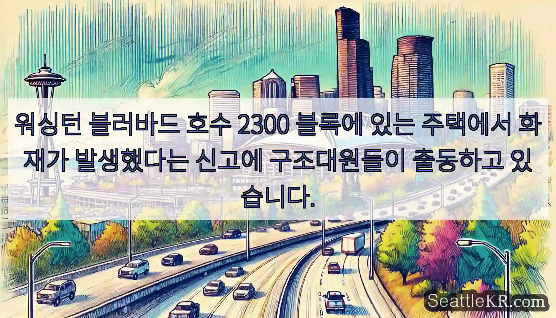워싱턴 블러바드 호수 2300 블록에 있는 주택에서 화재가 발생했다는 신고에 구조대원들이