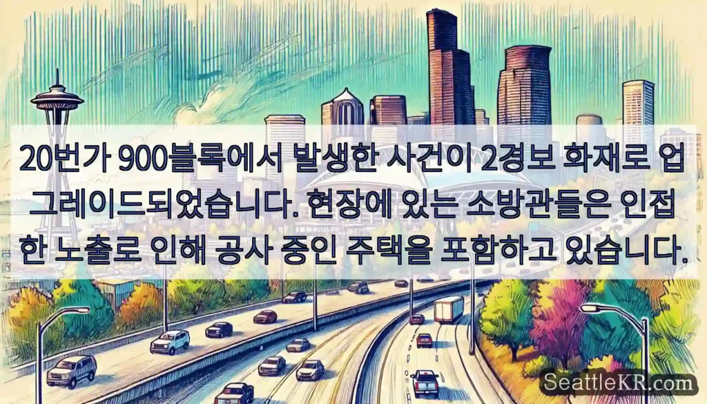 20번가 900블록에서 발생한 사건이 2경보 화재로 업그레이드되었습니다. 현장에 있는