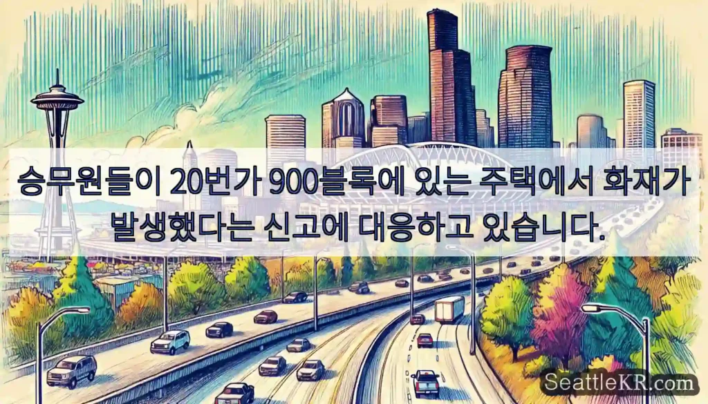 승무원들이 20번가 900블록에 있는 주택에서 화재가 발생했다는 신고에 대응하고 있습니다.
