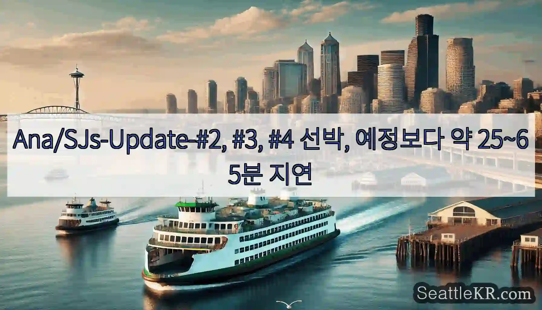 Ana/SJs-Update-#2, #3, #4 선박, 예정보다 약 25~65분 지연